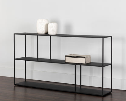 NAHLA EIFFEL LOW BOOKCASE - LARGE - BLACK