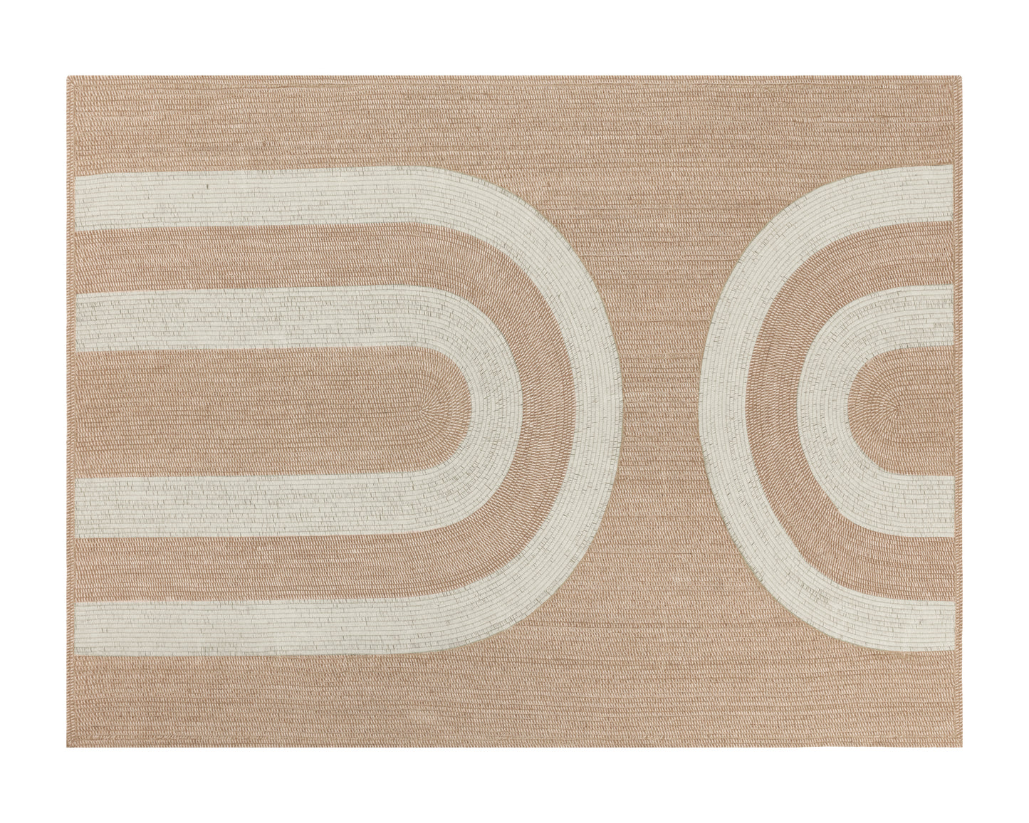 NAHLA DERBY HAND-WOVEN RUG - SAND / CREAM - 9' X 12'