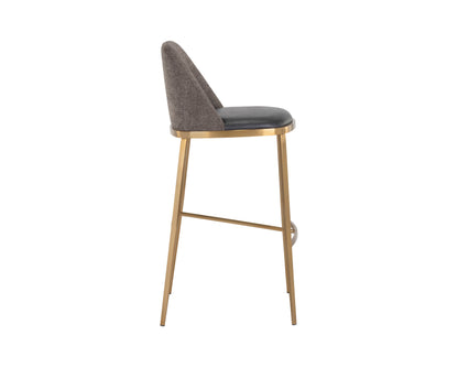 NAHLA DOVER BARSTOOL - BRAVO PORTABELLA / SPARROW GREY