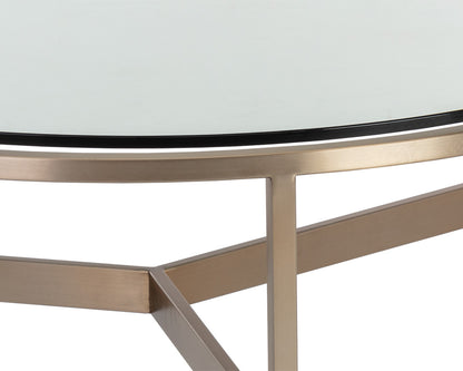 NAHLA FLATO COFFEE TABLE - ANTIQUE BRASS