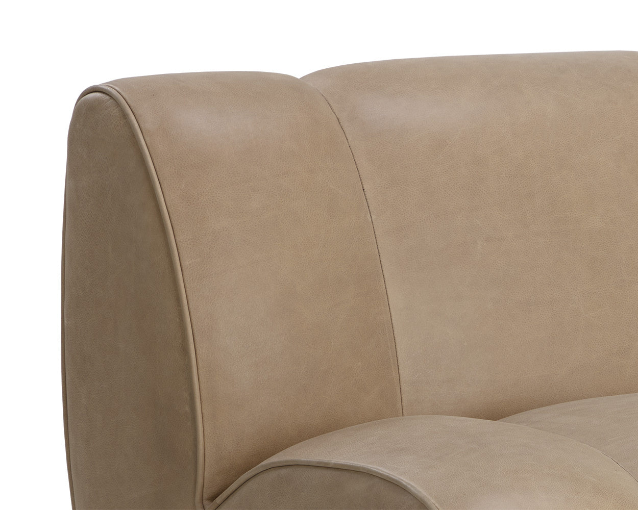 NAHLA BLAISE SWIVEL LOUNGE CHAIR - SAHARA SAND LEATHER