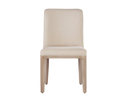 NAHLA ELISA DINING CHAIR - LIGHT OAK - MAINZ CREAM
