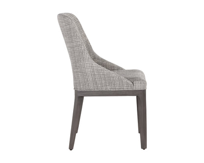 NAHLA ESTRADA DINING CHAIR - NAYA CHECK LIGHT GREY