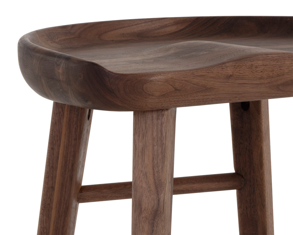 NAHLA DOMINIC COUNTER STOOL - WALNUT