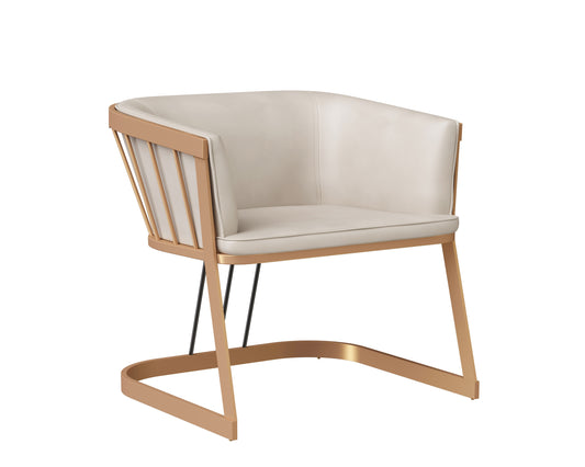 NAHLA CAILY LOUNGE CHAIR - BRAVO CREAM