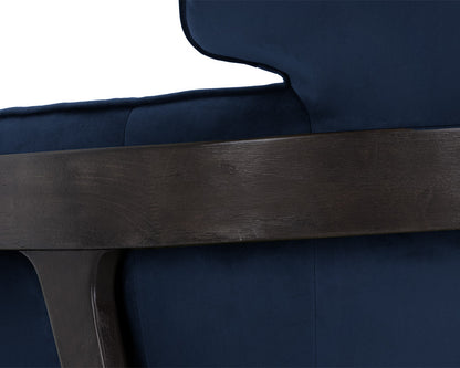 NAHLA MAXIMUS LOUNGE CHAIR - METROPOLIS BLUE
