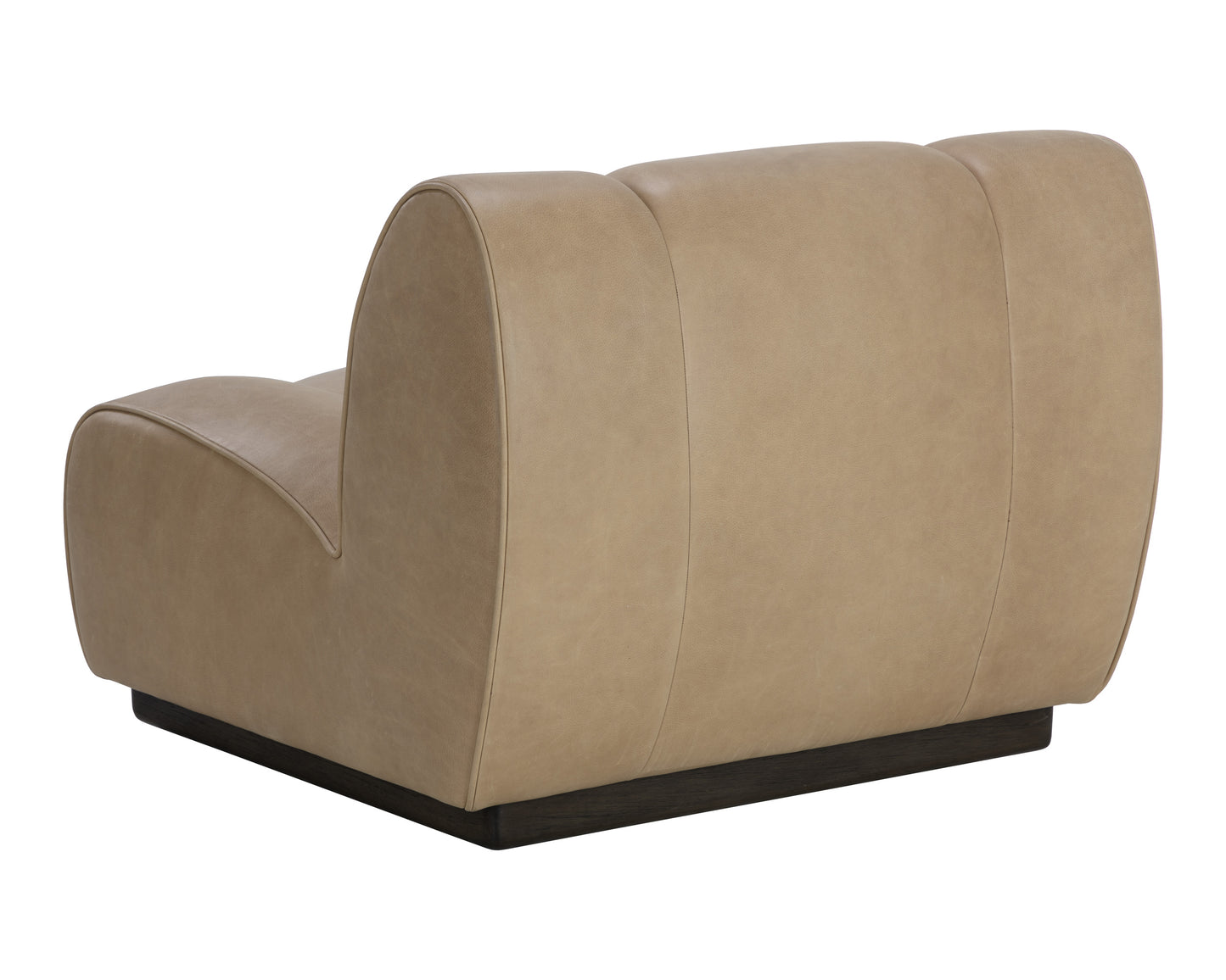 NAHLA BLAISE SWIVEL LOUNGE CHAIR - SAHARA SAND LEATHER