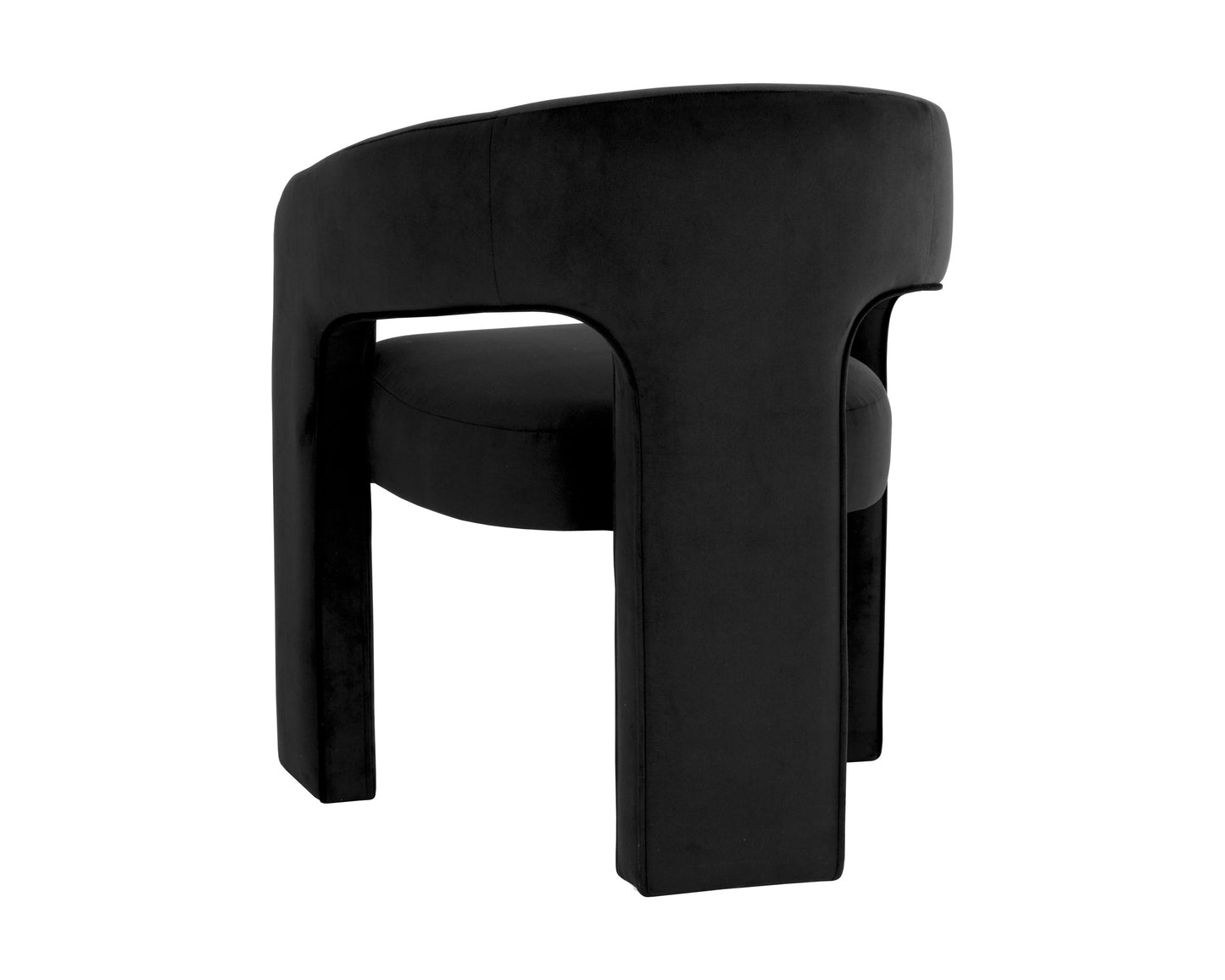 NAHLA ISIDORE DINING ARMCHAIR - ABBINGTON BLACK