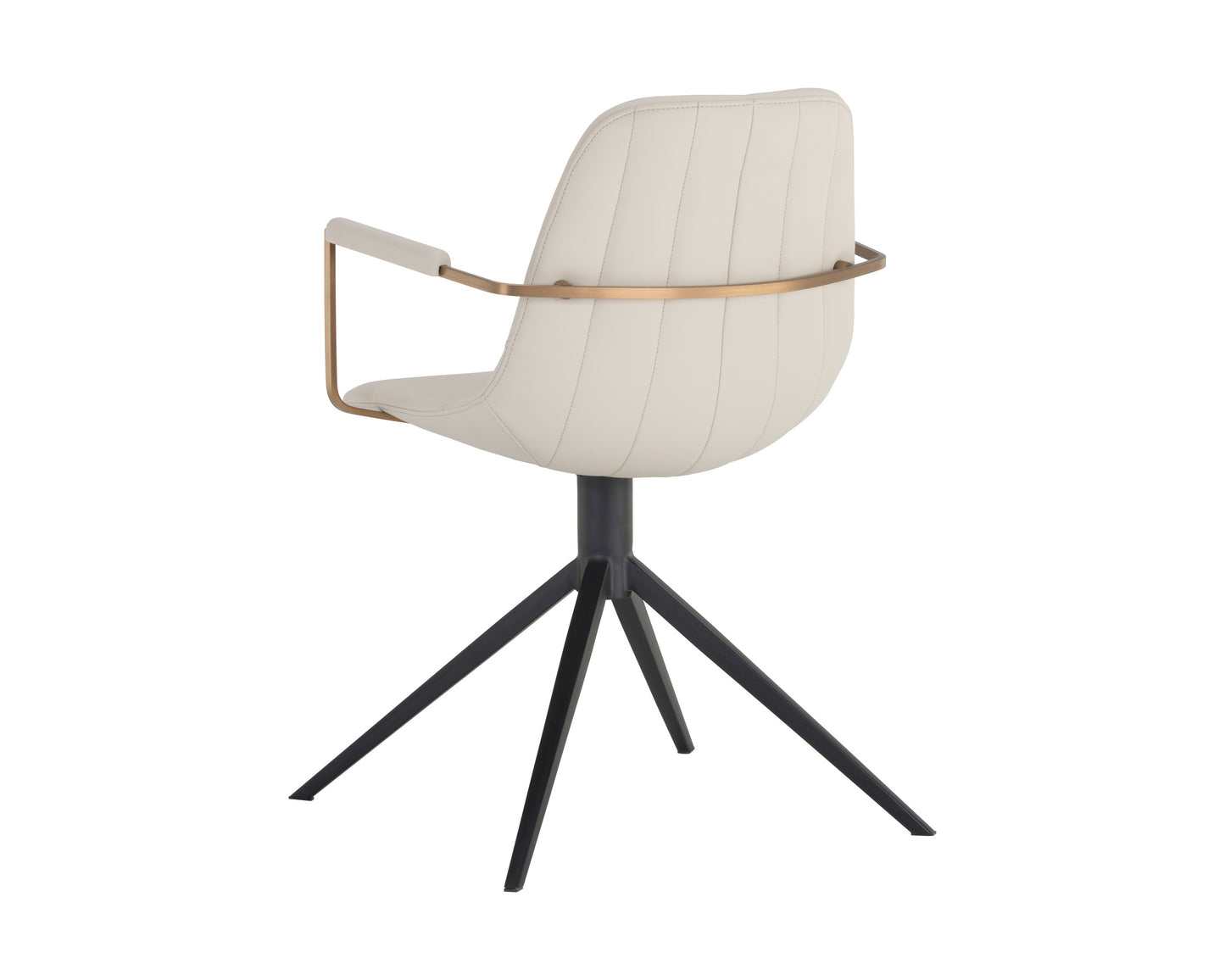 NAHLA CASSIUS SWIVEL DINING ARMCHAIR - DILLON CREAM