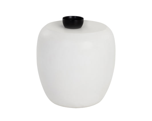 NAHLA IOLITE END TABLE - WHITE