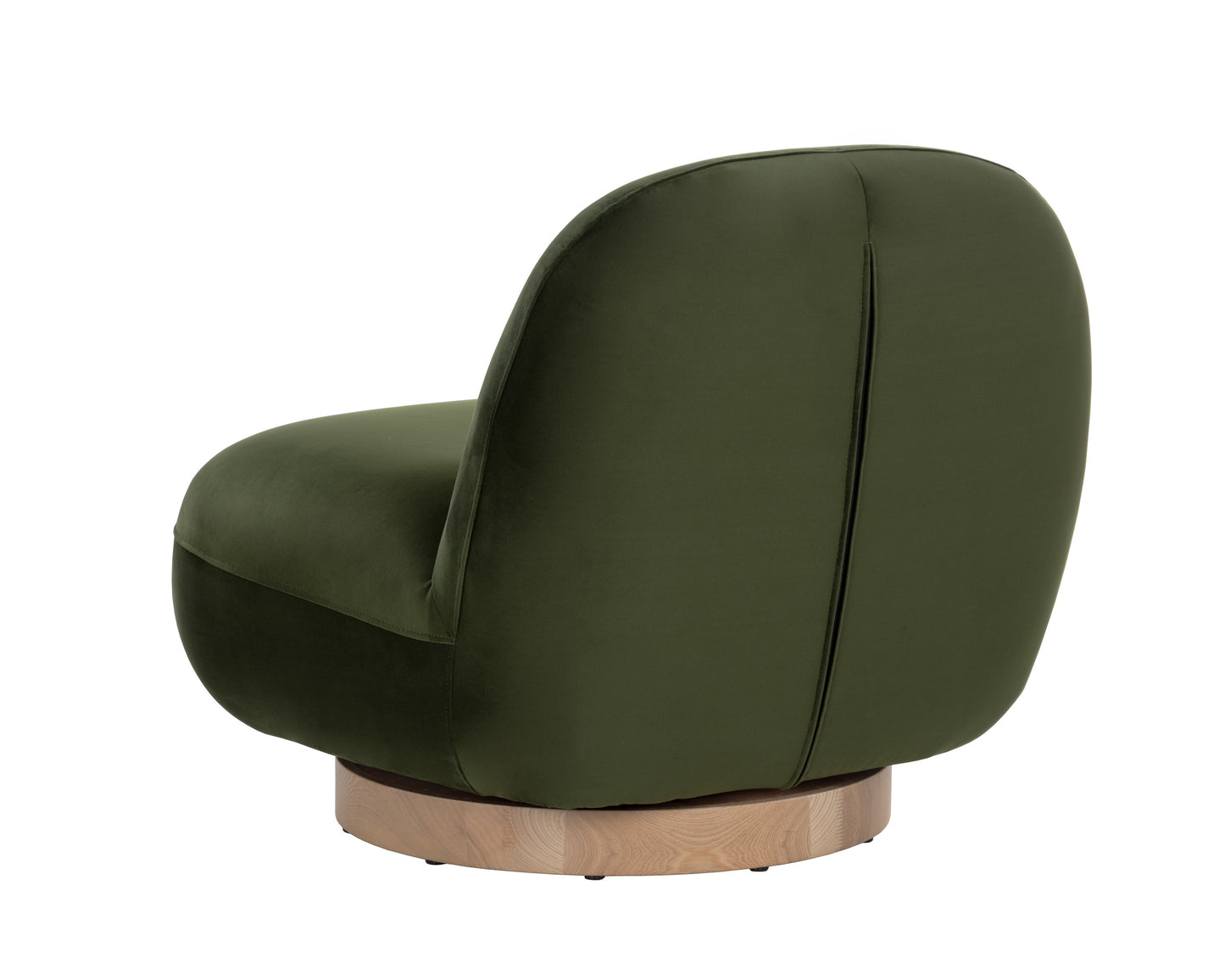 NAHLA FRANZE SWIVEL LOUNGE CHAIR - MOSS GREEN