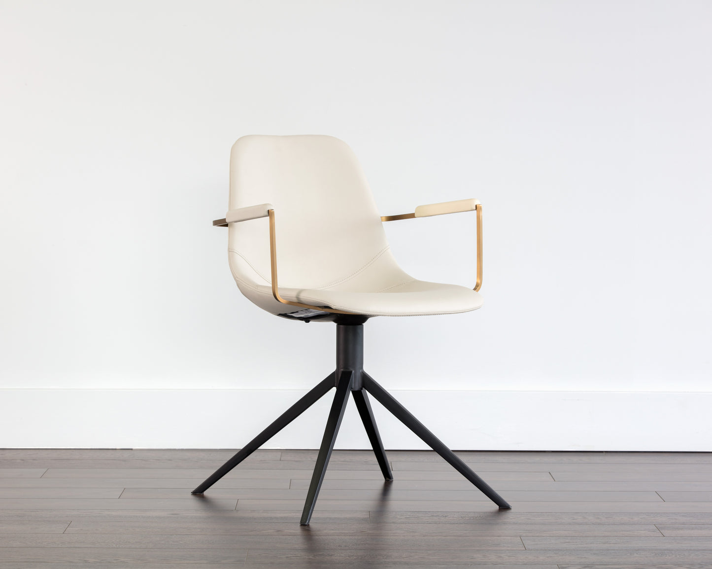 NAHLA CASSIUS SWIVEL DINING ARMCHAIR - DILLON CREAM