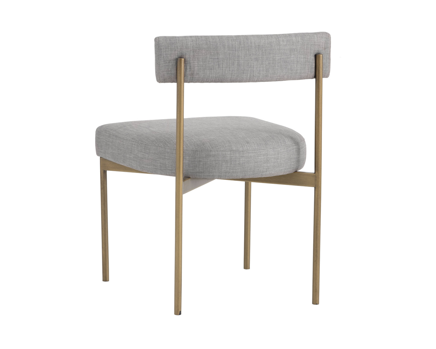 NAHLA SENECA DINING CHAIR - ANTIQUE BRASS - ARENA CEMENT