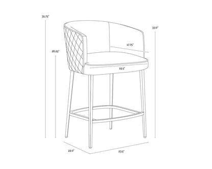 NAHLA CORNELLA COUNTER STOOL - MEG OLIVE