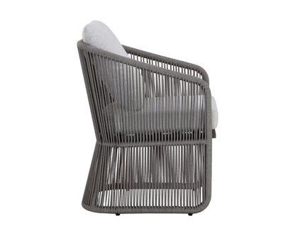 NAHLA ALLARIZ DINING ARMCHAIR - WARM GREY - GRACEBAY LIGHT GREY