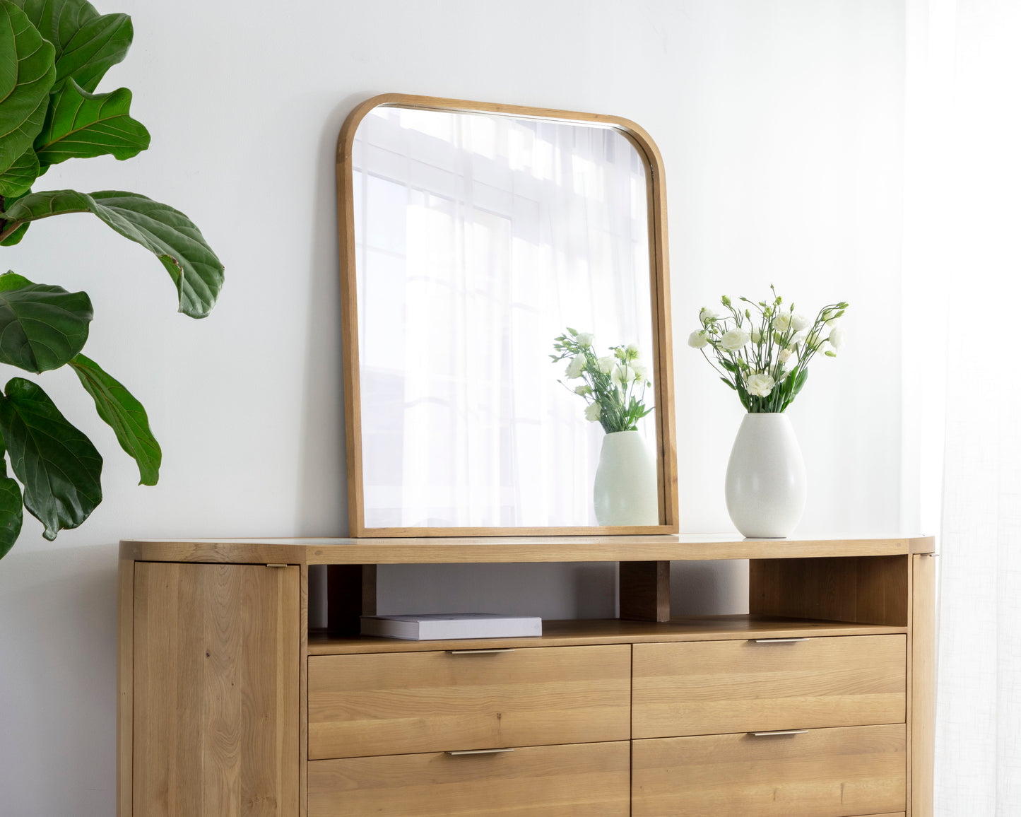 NAHLA CALABASAS WALL MIRROR - RUSTIC OAK