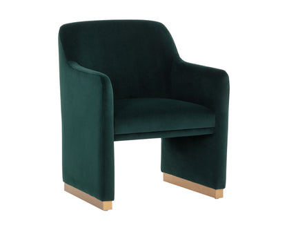 NAHLA JAIME DINING ARMCHAIR - MEG DARK EMERALD