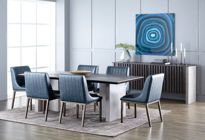 NAHLA HALDEN DINING CHAIR - VINTAGE BLUE