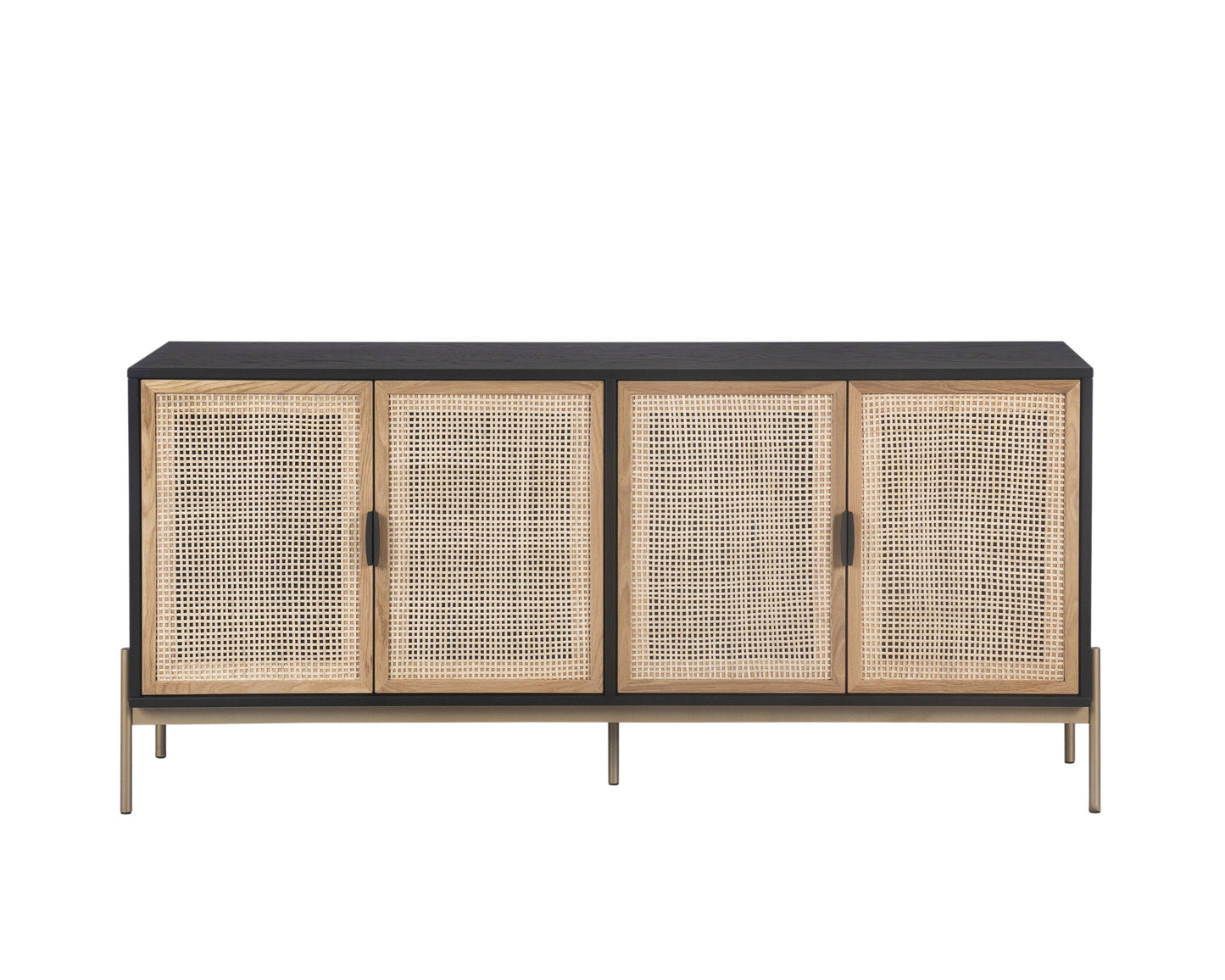NAHLA AVIDA SIDEBOARD - LARGE - GOLD - BLACK/NATURAL