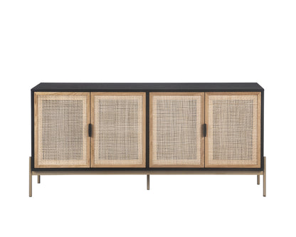 NAHLA AVIDA SIDEBOARD - LARGE - GOLD - BLACK/NATURAL
