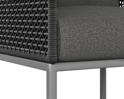NAHLA CRETE DINING ARMCHAIR - DARK GREY - GRACEBAY GREY