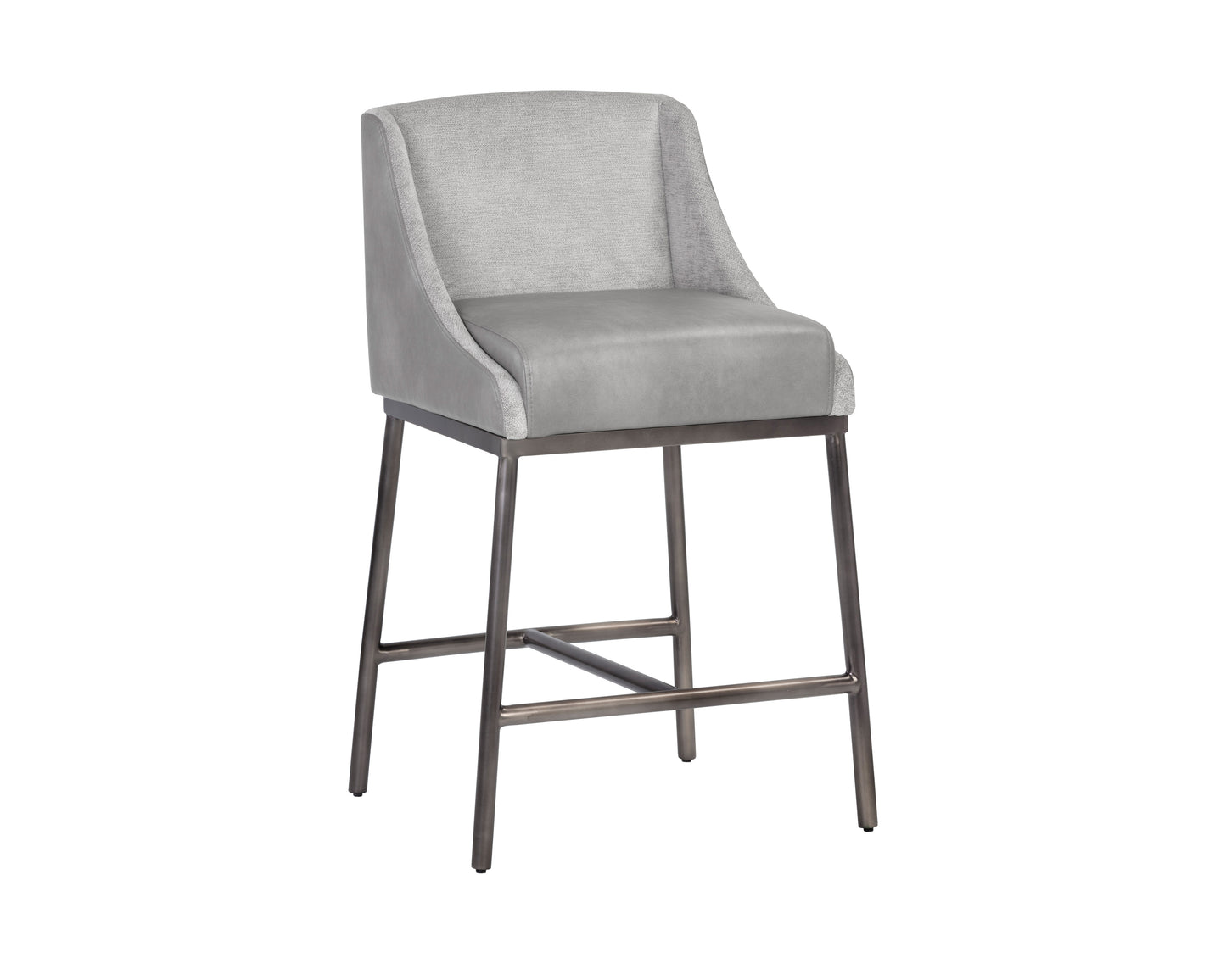 NAHLA DALARY COUNTER STOOL - BRAVO METAL / POLO CLUB STONE