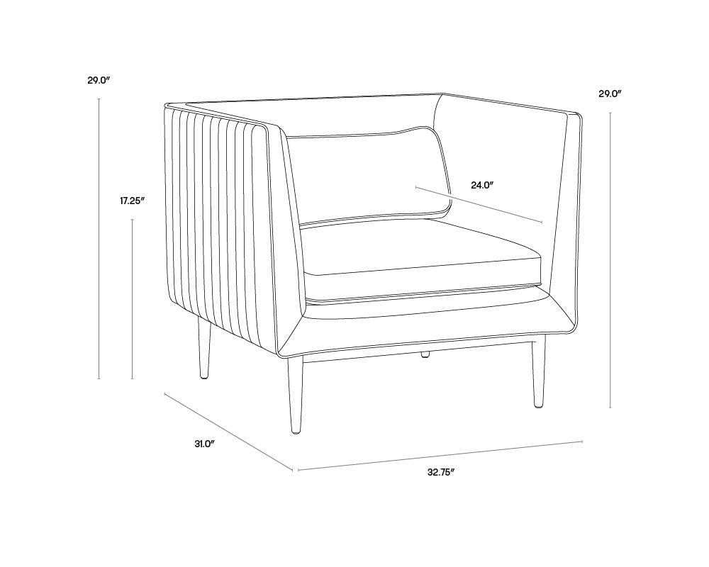 NAHLA BATAVIA ARMCHAIR - VINTAGE BLACK