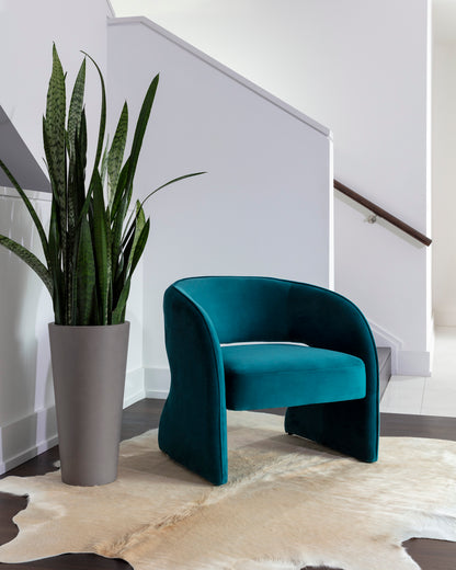 NAHLA ROSALIA LOUNGE CHAIR - TIMELESS TEAL