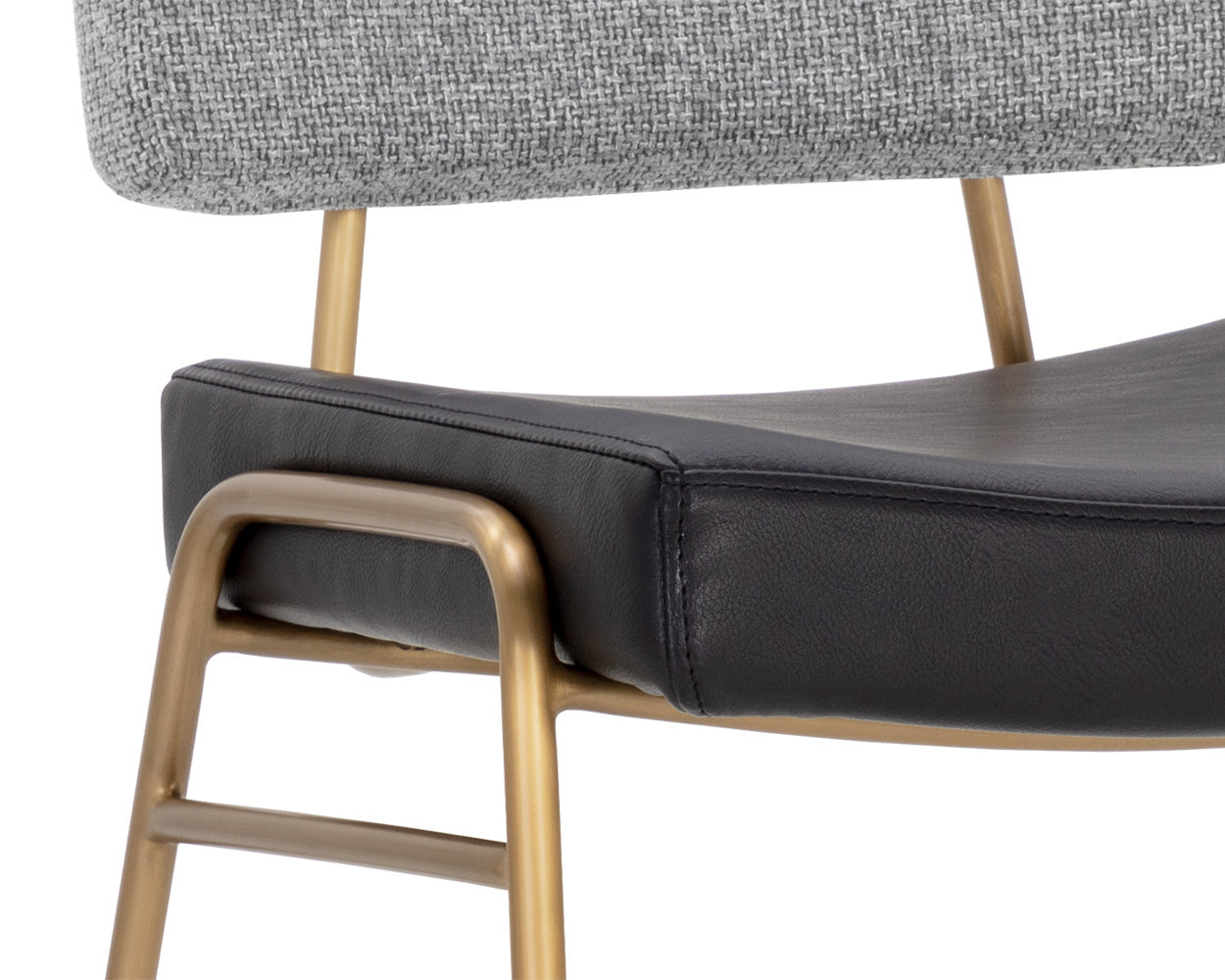 NAHLA BRINLEY COUNTER STOOL - GOLD - NIGHTFALL BLACK / CHACHA GREY