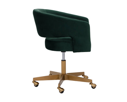 NAHLA CLAREN OFFICE CHAIR - DEEP GREEN SKY
