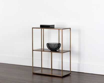 NAHLA EIFFEL LOW BOOKCASE - SMALL - ANTIQUE BRASS