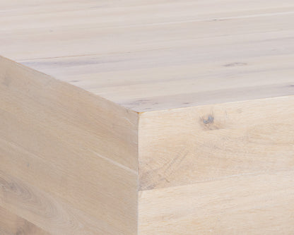 NAHLA FREZCO COFFEE TABLE - SQUARE - LIGHT OAK