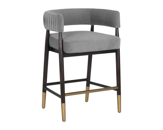NAHLA CALLEM COUNTER STOOL - ANTONIO CHARCOAL