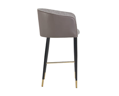 NAHLA ASHER BARSTOOL - FLINT GREY / NAPA TAUPE