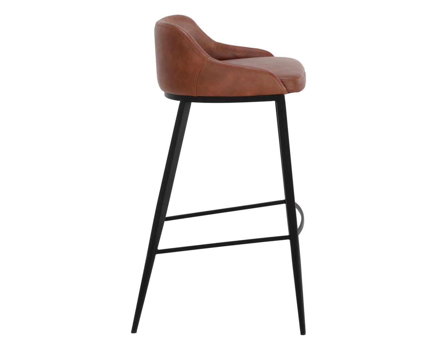 NAHLA ASTRA BARSTOOL - BLACK - CINNAMON BROWN