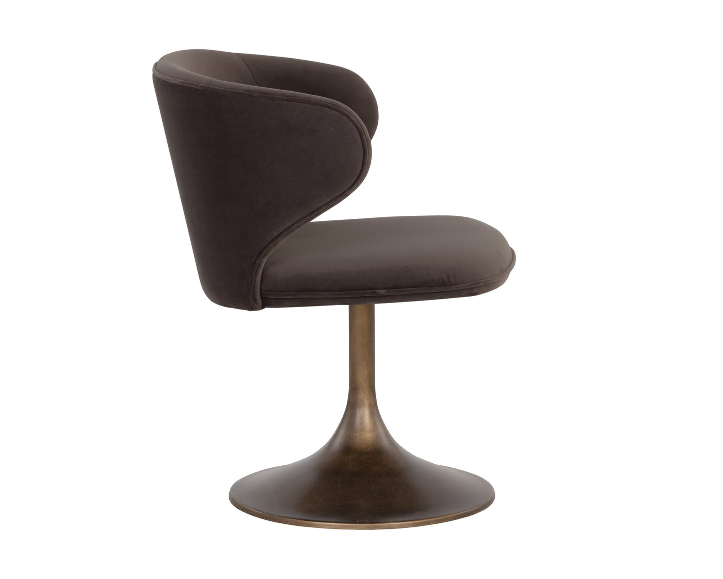 NAHLA SIMONE SWIVEL DINING CHAIR - MEG ASH