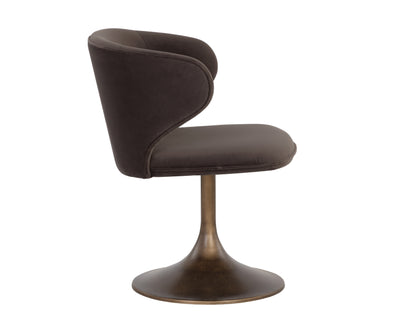 NAHLA SIMONE SWIVEL DINING CHAIR - MEG ASH
