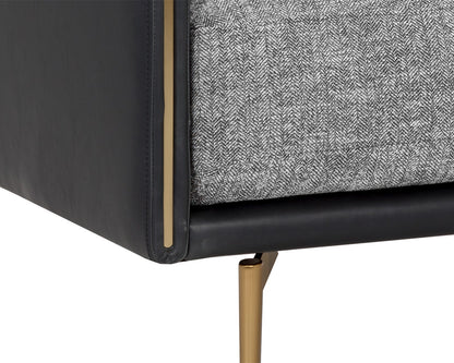 NAHLA ASHI ARMCHAIR - NASH ZEBRA / COAL BLACK