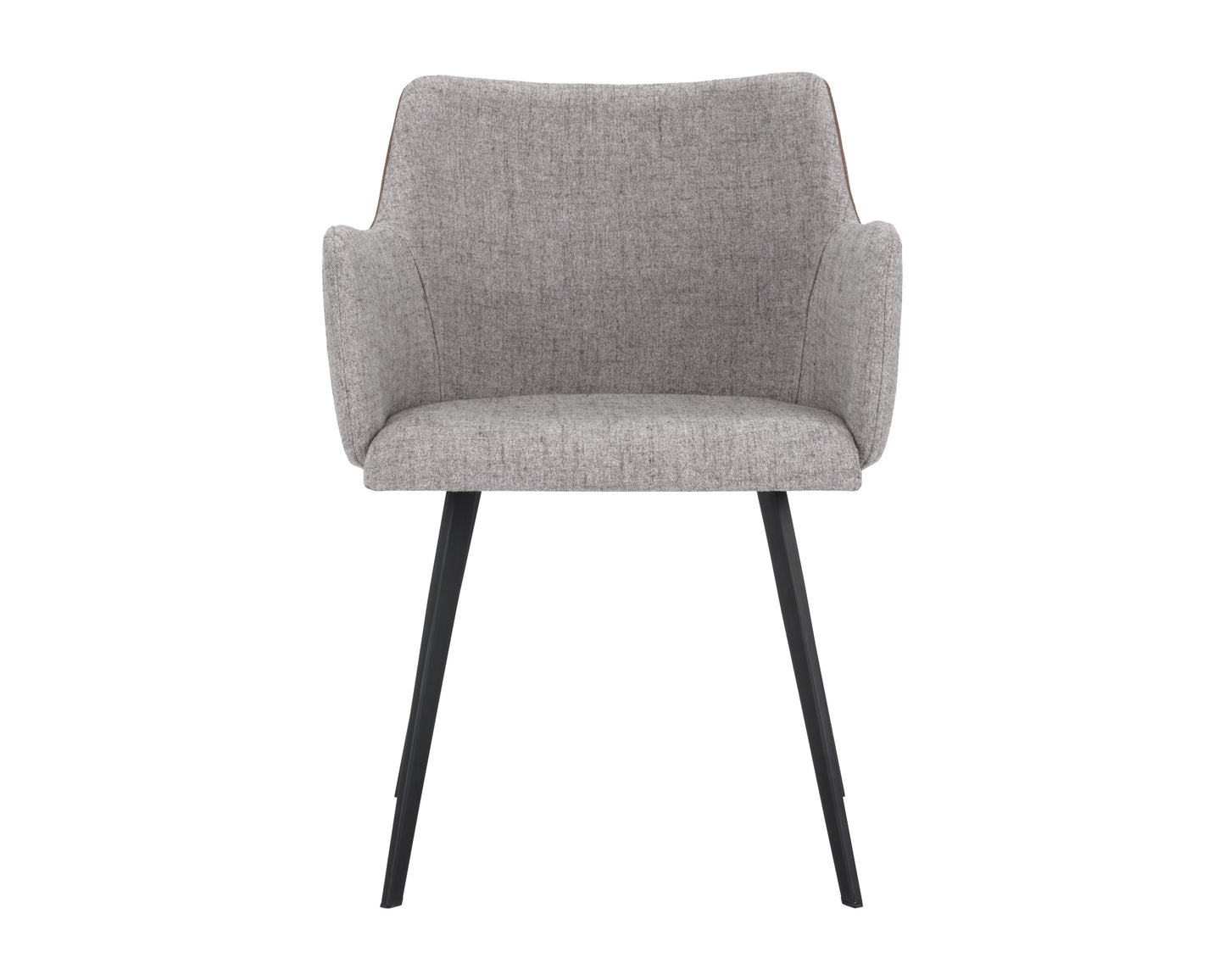 NAHLA GRIFFIN DINING ARMCHAIR - NOVEMBER GREY / BRAVO COGNAC