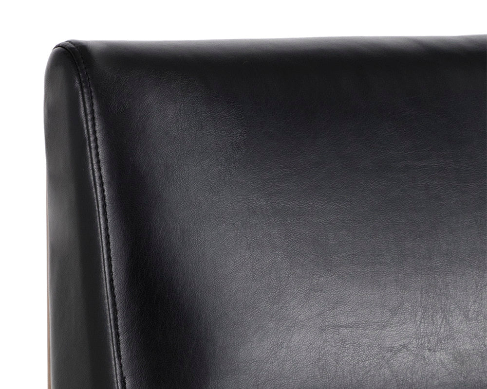 NAHLA DEAN BARSTOOL - ANTIQUE BRASS - CANTINA BLACK