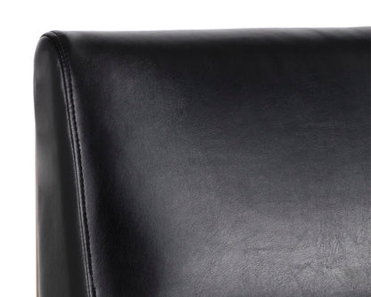 NAHLA DEAN BARSTOOL - ANTIQUE BRASS - CANTINA BLACK