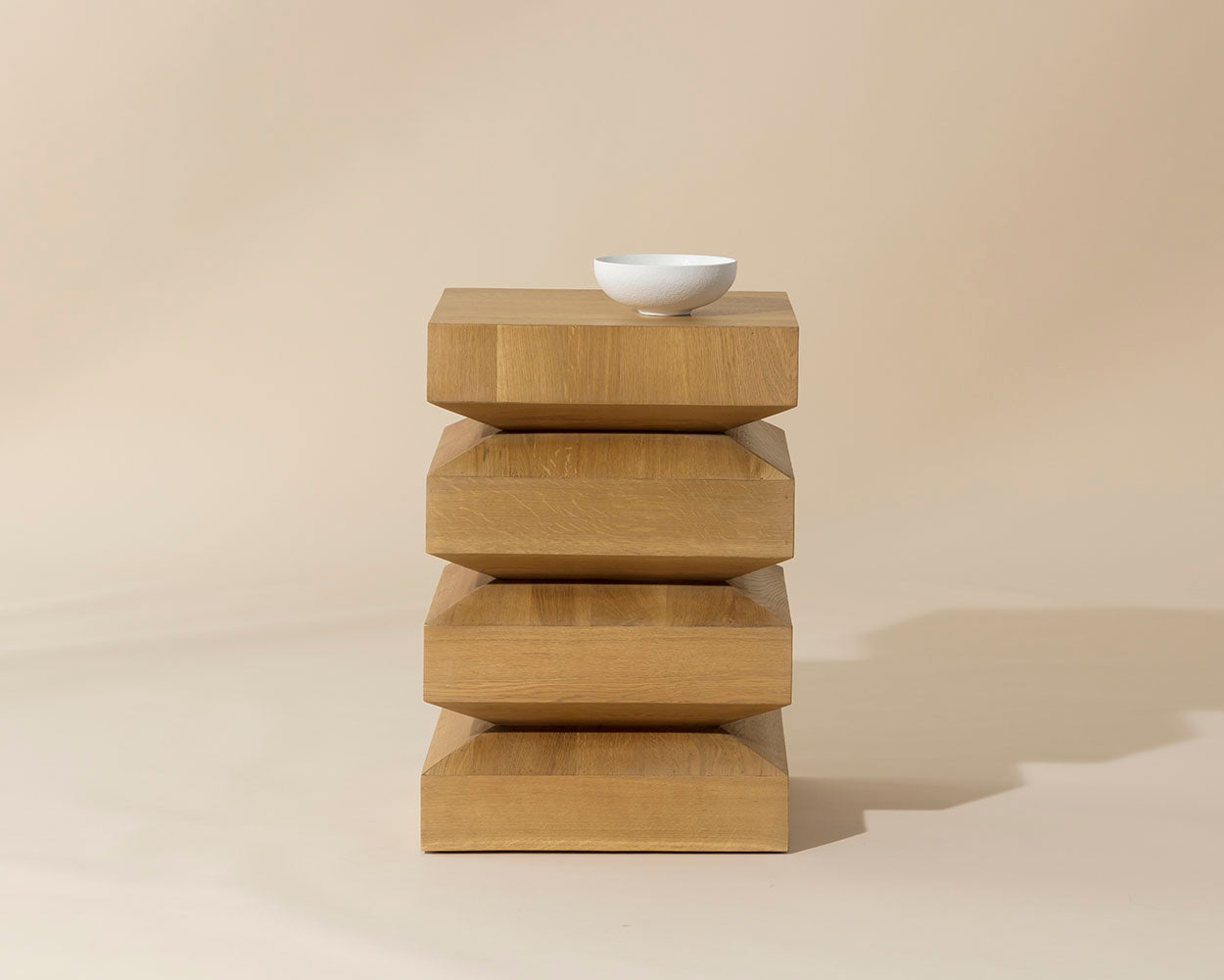 NAHLA CORMAC END TABLE - RUSTIC OAK