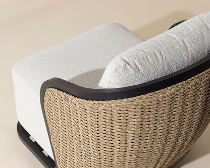 NAHLA BORA SWIVEL LOUNGE CHAIR - LOUIS CREAM