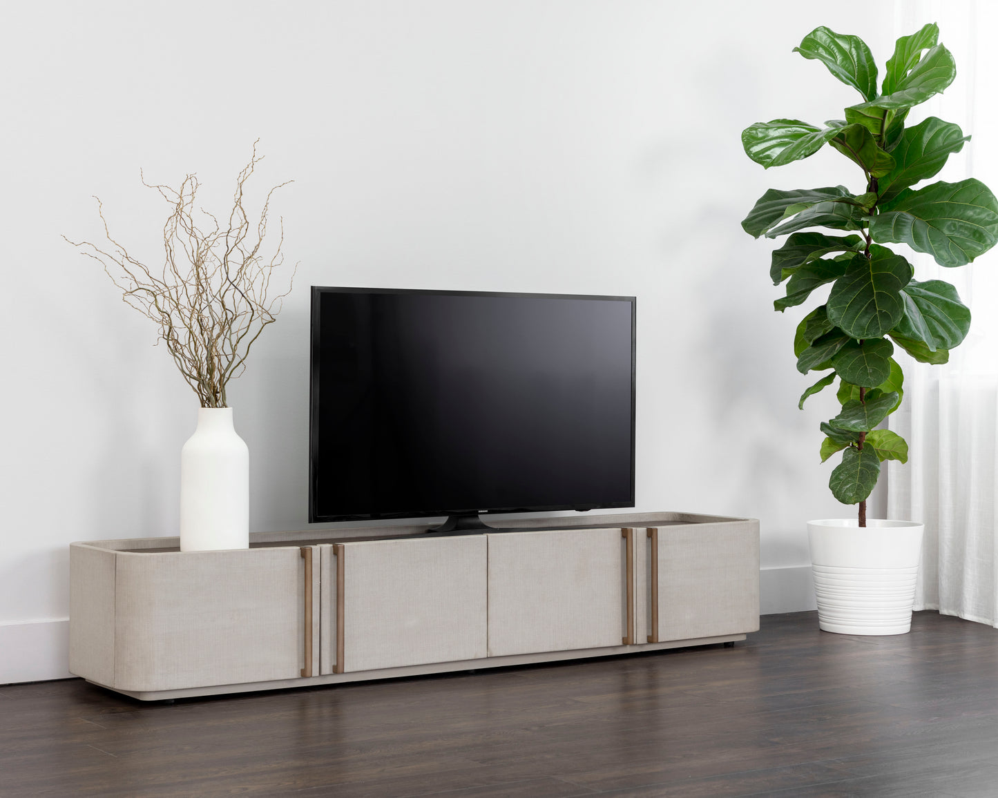 NAHLA JAMILLE MEDIA CONSOLE AND CABINET - CREAM