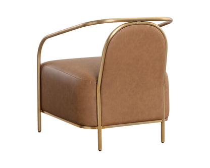 NAHLA CICERO LOUNGE CHAIR - MILLIKEN COGNAC