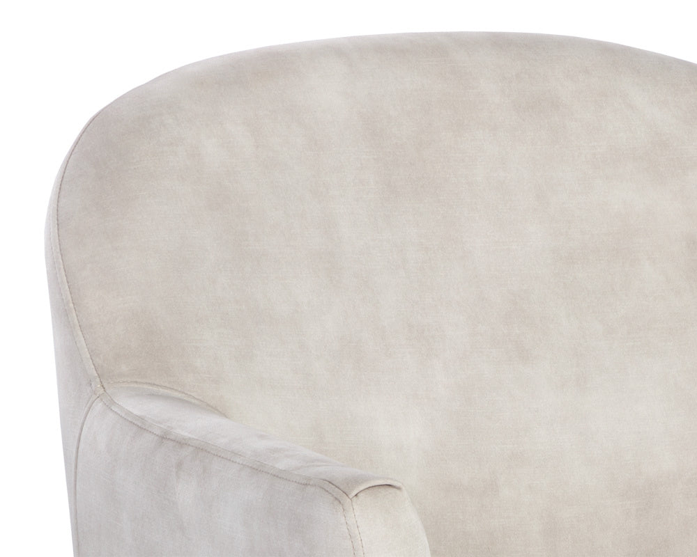 NAHLA CASEY SWIVEL LOUNGE CHAIR - NONO CREAM