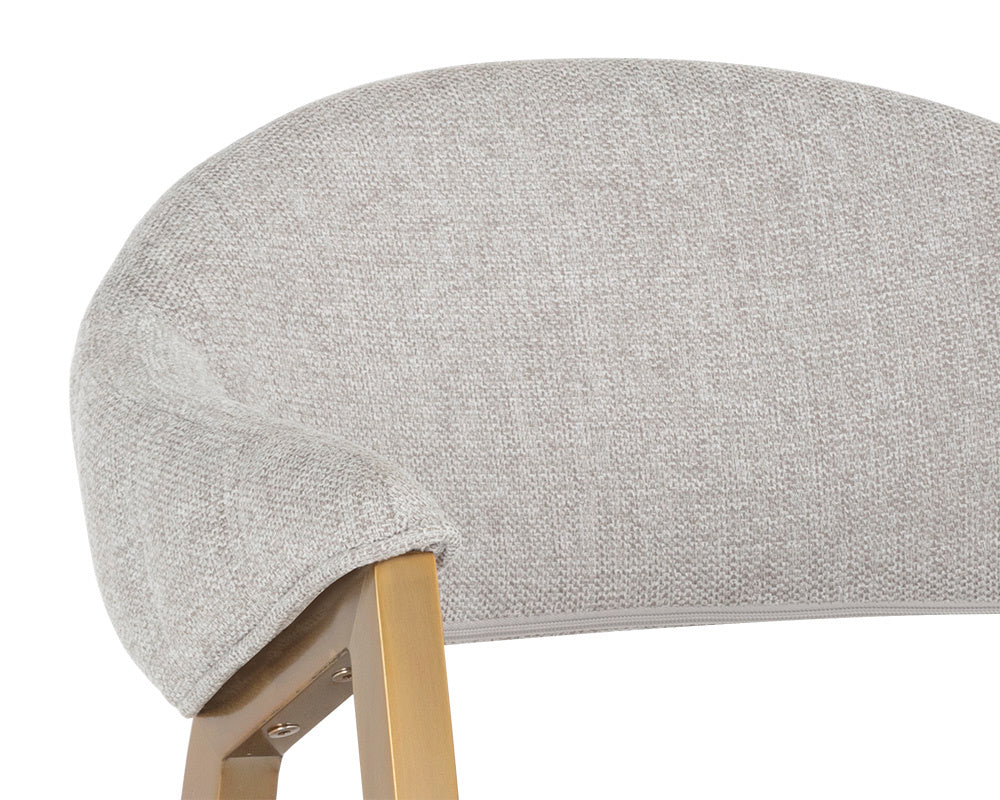 NAHLA BURGOS DINING ARMCHAIR - BELFAST HEATHER GREY