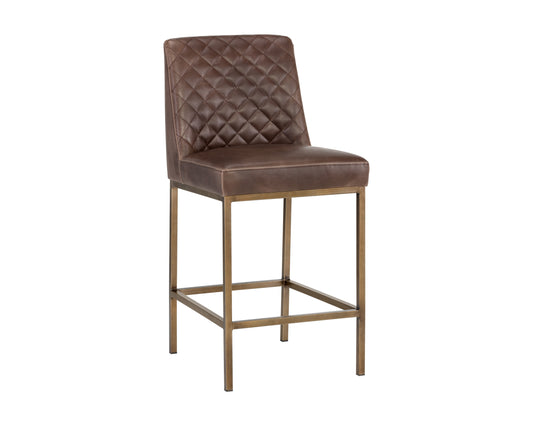 NAHLA LEIGHLAND COUNTER STOOL - HAVANA DARK BROWN