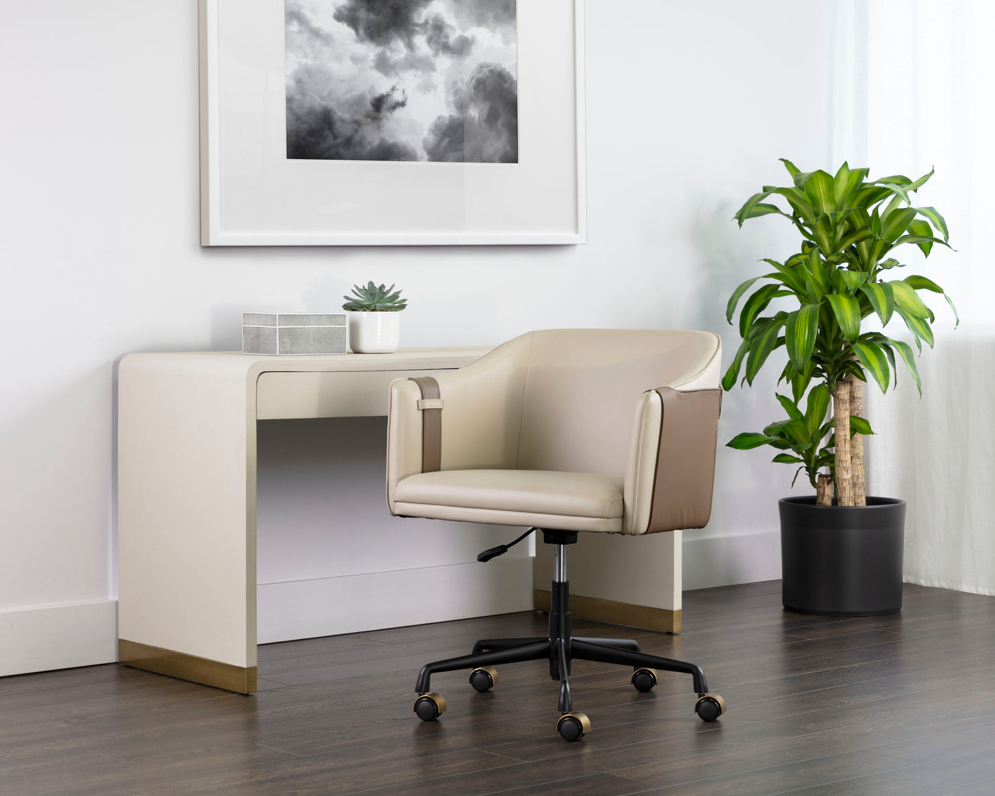 NAHLA CARTER OFFICE CHAIR - NAPA BEIGE / NAPA TAN