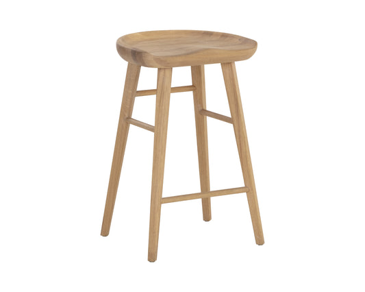 NAHLA DOMINIC COUNTER STOOL - LIGHT OAK